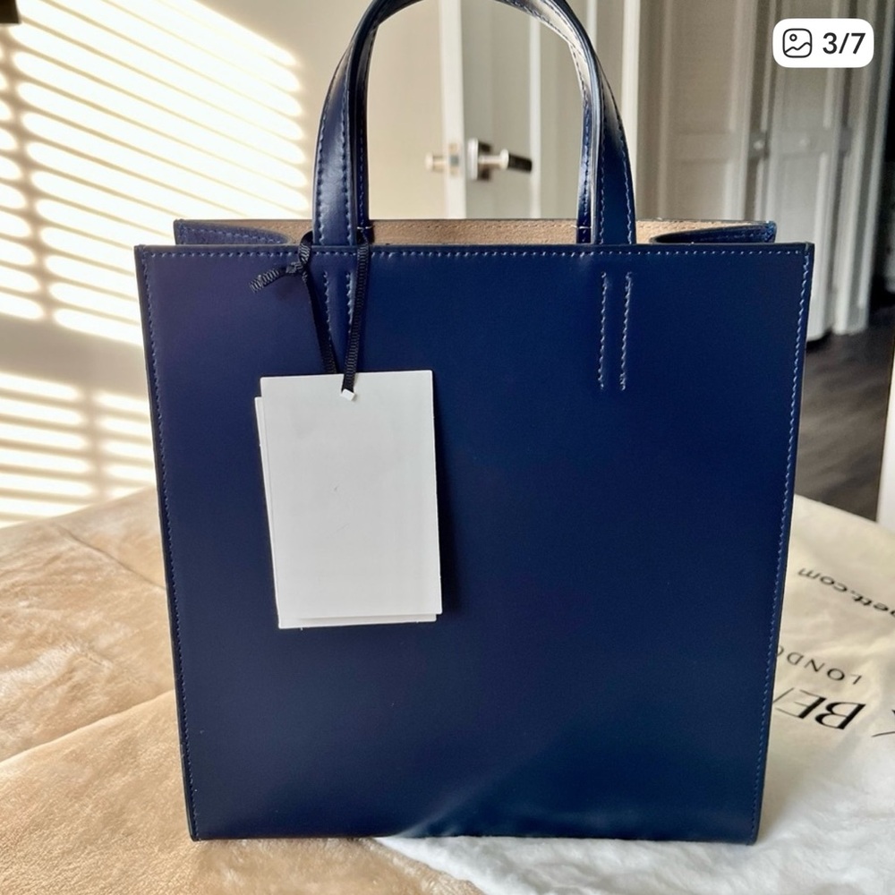 LK Bennett Deep Blue Tote Bag - Picture 5 of 6